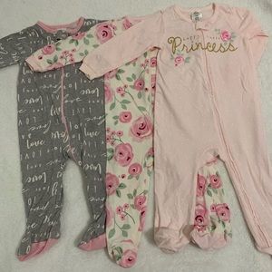 3-Pack Baby Girls Floral Sleep 'N Plays 6-9M